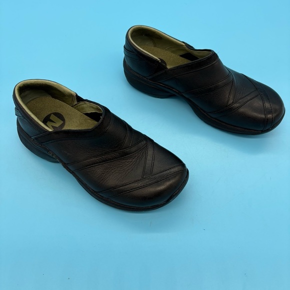 Merrell Encore Eclipse Women’s Black Leather Slip-On Mules Clogs Shoes Size 6 - Picture 3 of 7